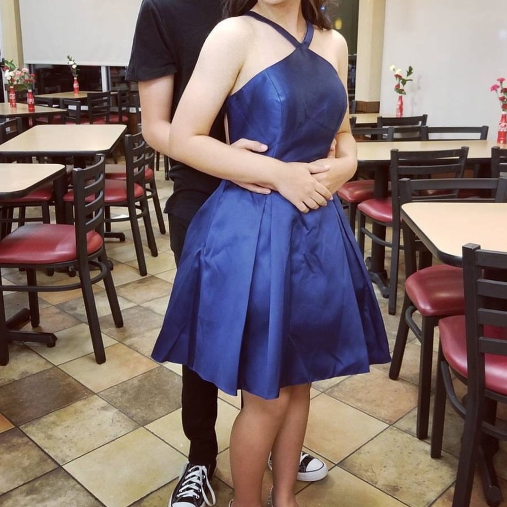 Navy blue short dress